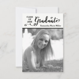 Skript für Graduieren Vertikal - Abschluss 3x5 Einladung