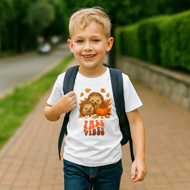 Skript für Herbst-Igel-Illustration Tri-Blend Shirt (Von Creator hochgeladen)