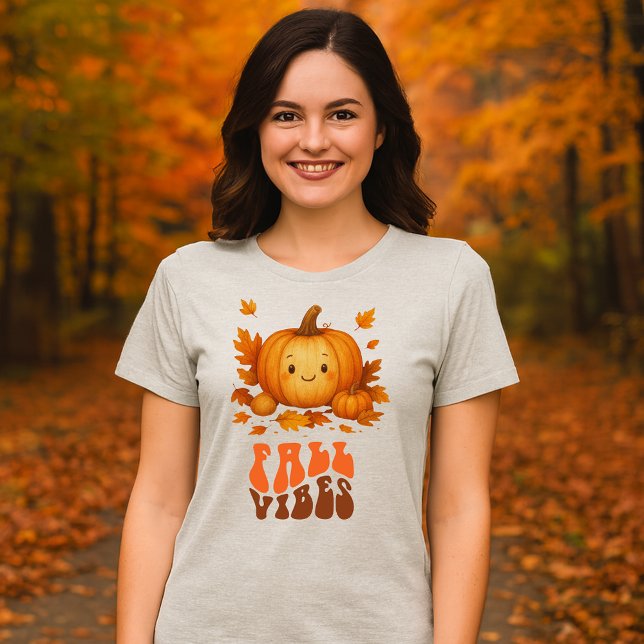 Skript für Herbst-Kürbisillustrierung & Fall-Vibes Tri-Blend Shirt (Von Creator hochgeladen)