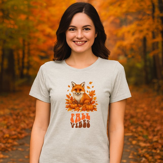 Skript für Herbstfox-Illustration und Fall-Vibes Tri-Blend Shirt (Von Creator hochgeladen)