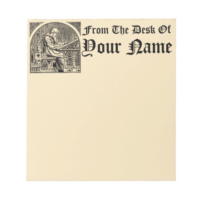 Skript für mittelalterliche Schriften Notizblock (Vorderseite)