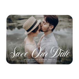 Skript geblüht unser Foto Datumsüberlagerung Geret Magnet