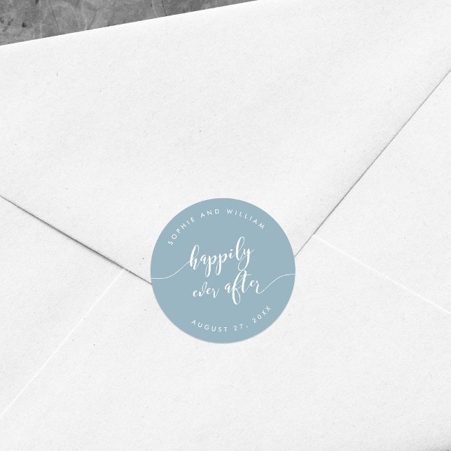 Skript glücklicherweise je nach bearbeitbarer Farb Runder Aufkleber (Von Creator hochgeladen)