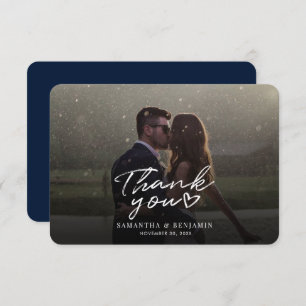 Skript handgeschriebenes Hochzeitsstift Foto Danke