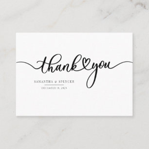 Skript Handlettering Moderne Hochzeit Danke Karte