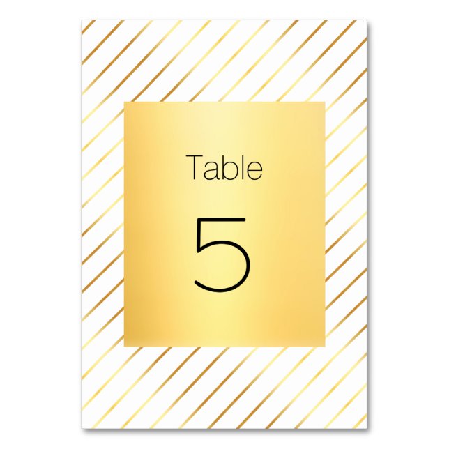 Skript Handschriftlich Gold Elegantes Template Mod Tischnummer (Vorderseite)