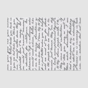 Skript-Handschrifts-Seidenpapier Seidenpapier