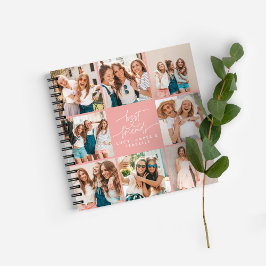 Skript Herz rosa moderne Multi-Foto beste Freunde Notizbuch