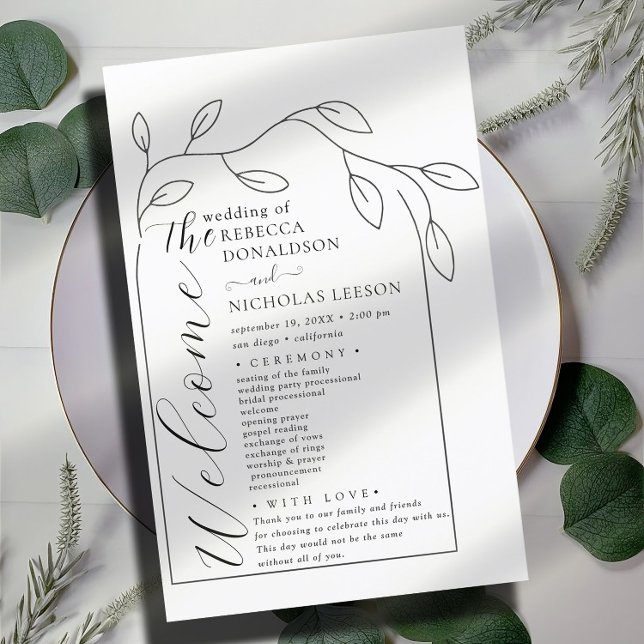 Skript-Hochzeitsprogramm für saubere Bögen (Von Creator hochgeladen)