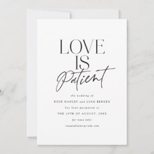 Skript-Liebe Hochzeit verschoben Ändern Sie das Da Ankündigung