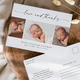 Skript Liebe und Dank Foto Baby Danke  Postkarte