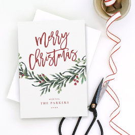 Skript lustige Weihnachten Zweig Nicht-Foto Urlaub Einladung