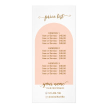 Skript Moderne Bogen Rosa QR-Code-Logo-Preisliste