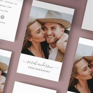 Skript Moderne Typografie Fotografie Visitenkarte