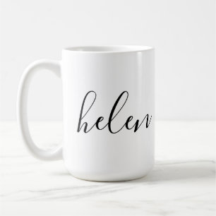 Skript Name Personalisiertes Geschenk Schwarz Weiß Kaffeetasse