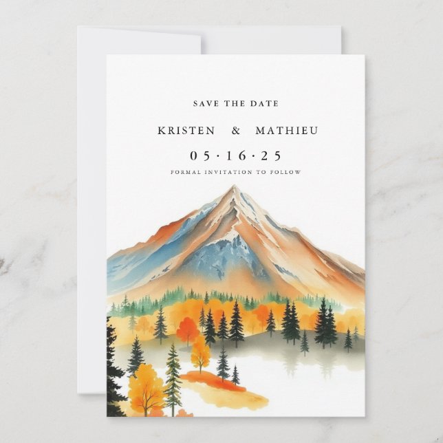 Skript Online Mountain Save The Date (Vorderseite)