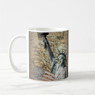 Skript-patriotisches New- Yorkfreiheitsstatue Tasse