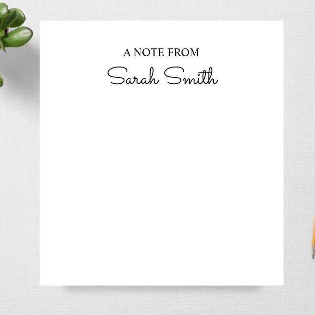 Skript-Personalisierter Name Notepad-Geschenk für  Notizblock (Von Creator hochgeladen)