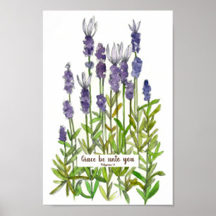 Skript Philippinen 1:2 Bibelverse Lavender Poster