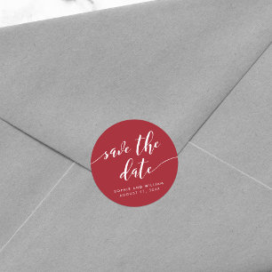 Skript Save the Date bearbeiten ändern Runder Aufkleber