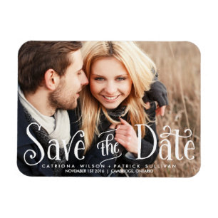 Skript Save-the-Date-Magnete im skurrilen Stil Magnet