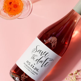 Skript Save the Date Sparkling Wine Label