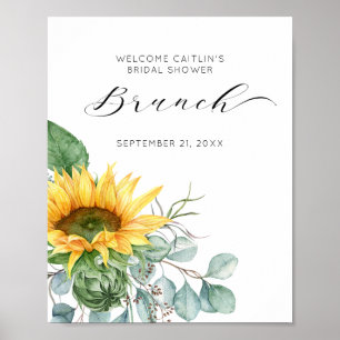 Skript Sonnenblume Brautparty Brunch Willkommen Poster