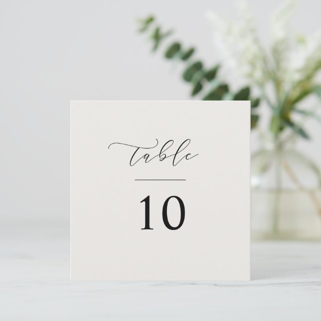 Skript-Tischnummer Hochzeitsplattform Karte (Stehend Vorderseite)