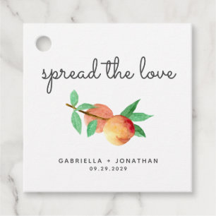 Skript Verbreite die Liebe Pfirsichmarmelade Favo Geschenkanhänger