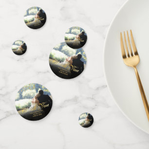 Skript Vielen Dank Foto Gold Confetti Konfetti