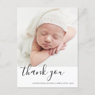 Skript Vielen Dank Foto Overlay Baby Birth Announc Ankündigungspostkarte