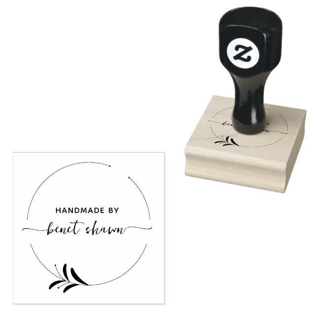 Skript von Name handgefertigter Mini-Stempel Gummistempel (Stempel)