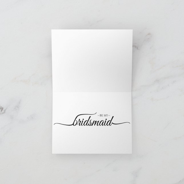 Skript wird meine Bridesmaid-Vorschlagskarte sein Dankeskarte (Innenseite)
