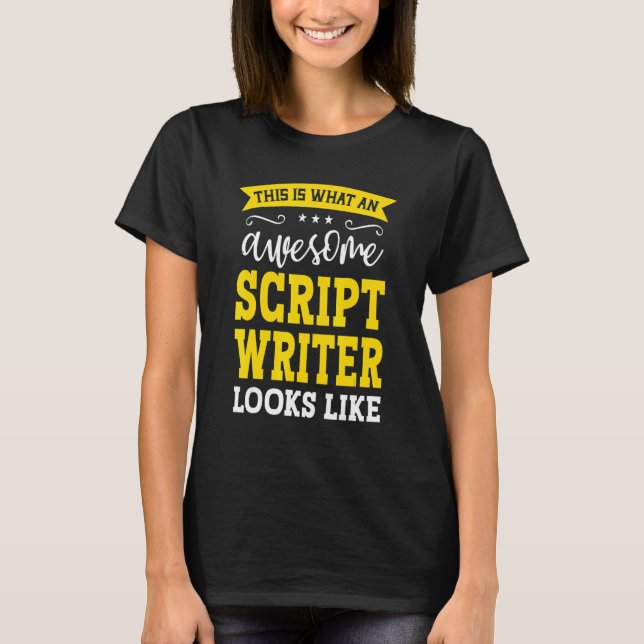 Skript Writer Job Title Employee Funny Worker Skri T-Shirt (Vorderseite)