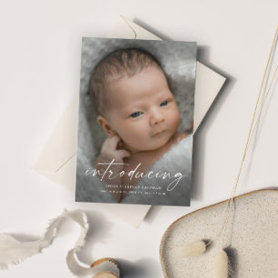 Skript zum Vorstellen eines Babyfotos Dankeskarte