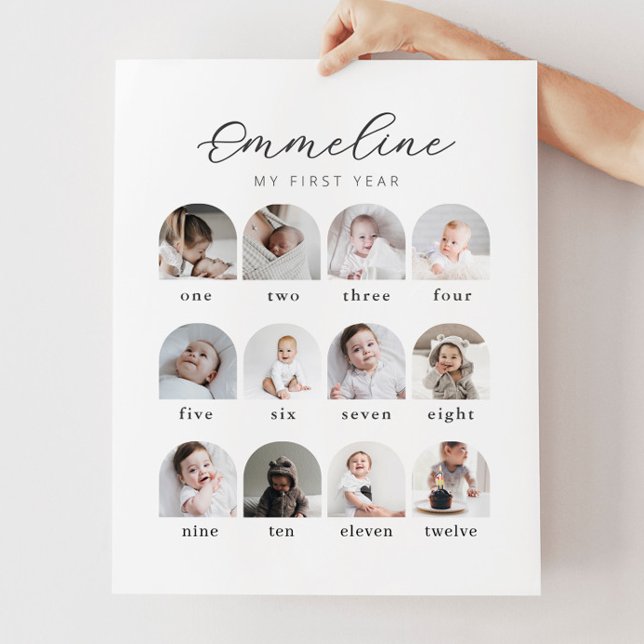 Skriptbögen 1. Jahr Foto Collage Foam Board Poster (Von Creator hochgeladen)