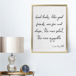 Skriptbuchstaben Zitat von Freundschaften Kunst Poster<br><div class="desc">Ein wunderbares Zitat von Louisa May Alcott über Freundschaft im minimalistischen Stil schwarz-weiß Schrift schreiben Poster.</div>