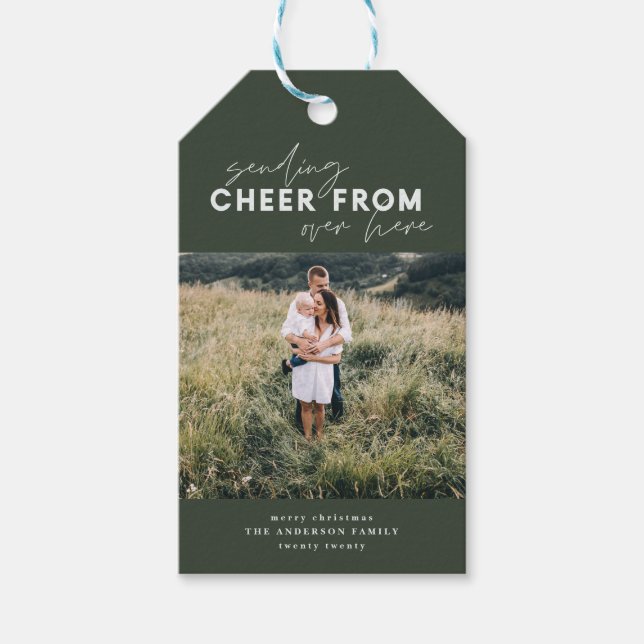 Skriptdistanzierung, die von hier aus Beifall send Geschenkanhänger (Vorderseite)