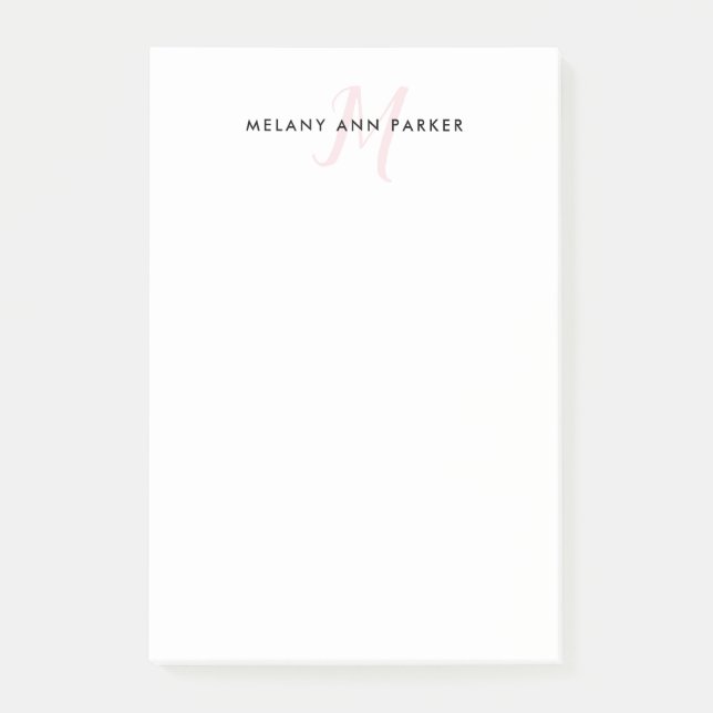 Skripte Initialen Post It Notes Post-it Klebezettel (Vorderseite)