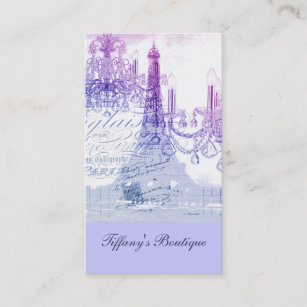 Skripte lila Kronleuchter Paris eiffel Turm Visitenkarte