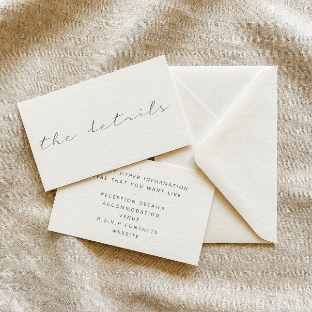 Skripteffekt, die Details weißer Hintergrund Begleitkarte (Script effect, the details white background enclosure card.)