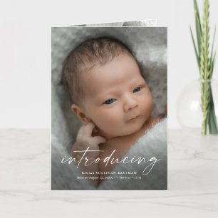 Skripteinführung Baby-Foto Dankeskarte