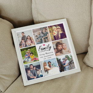 Skriptfamilie ist alles, was Foto Collage Keepake Poster