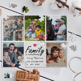 Skriptfamilie ist alles, was Foto Collage Keepake Puzzle