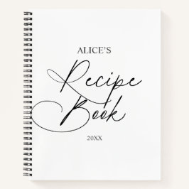 Skripthandschrift für Rezeptbuch Notizbuch