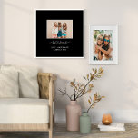 Skriptherz niedlich moderne Foto beste Freunde Poster<br><div class="desc">Script-Herz niedlich moderne Foto beste Freunde einfache minimale elegante Wohngestaltung Schwarz-Weiß-Poster-Geschenk.</div>