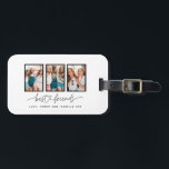 Skriptherz niedlich moderne Multi-Foto beste Freun Gepäckanhänger<br><div class="desc">Skriptherz niedlich moderne Multi-Foto beste Freunde Triptygeschenk</div>