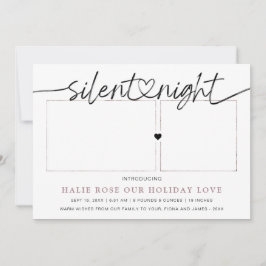 Skriptherz verbunden Stille Nacht Foto Collage Feiertagskarte