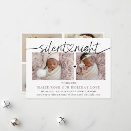 Skriptherz verbunden Stille Nacht Foto Collage Feiertagskarte