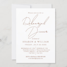 Skriptkalligraphie mocha, Probe Dinner Einladung